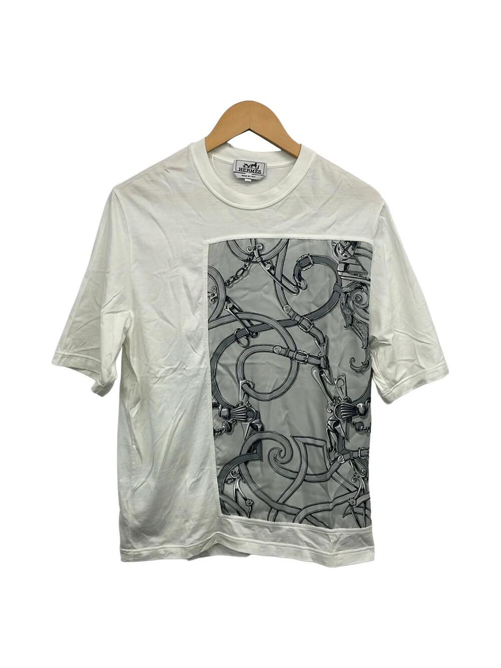 Hermes White Gray Multi Men's T-Shirt #338649H63B